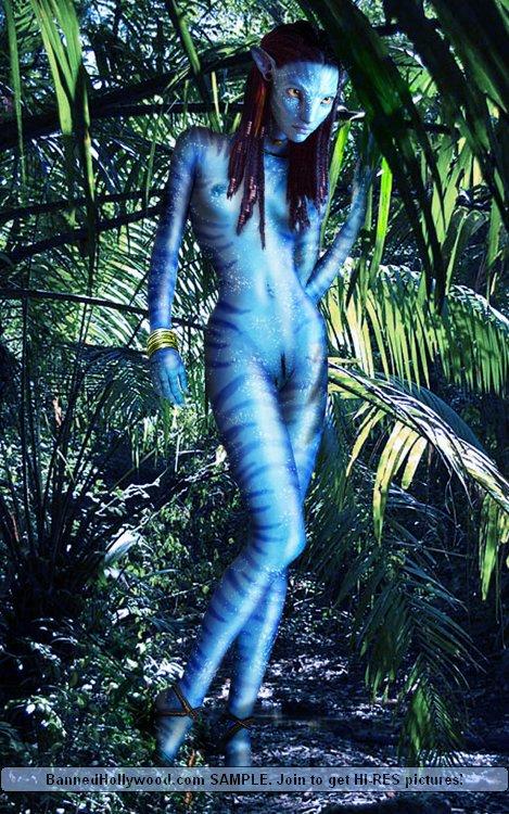 Sexy blue avatar naked