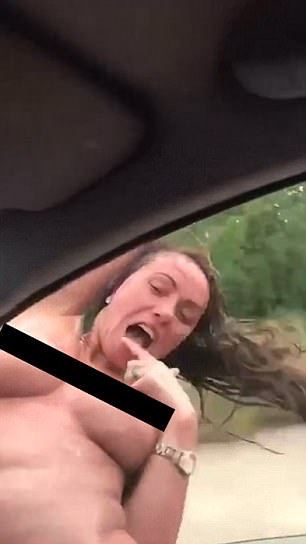 Nude girls in car crash