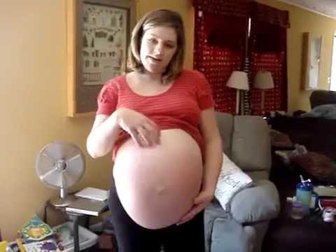 Pregnant bellies with triplets