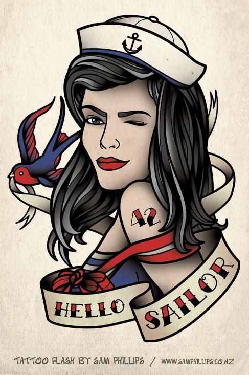 Hello sailor pinup girl