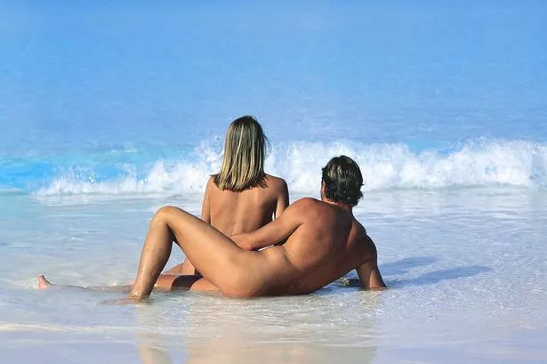 Camera at nude beach