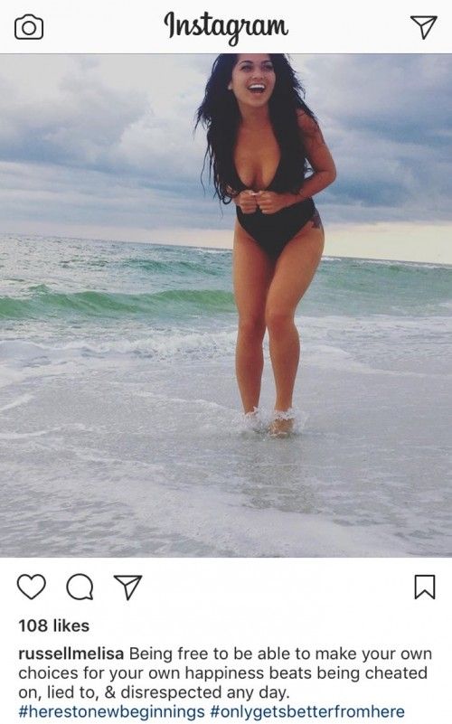 Cheating wife captions beach
