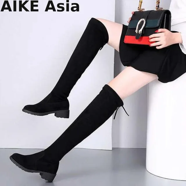 Asian thigh high boot