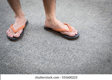 Men wearing flip flops sandals