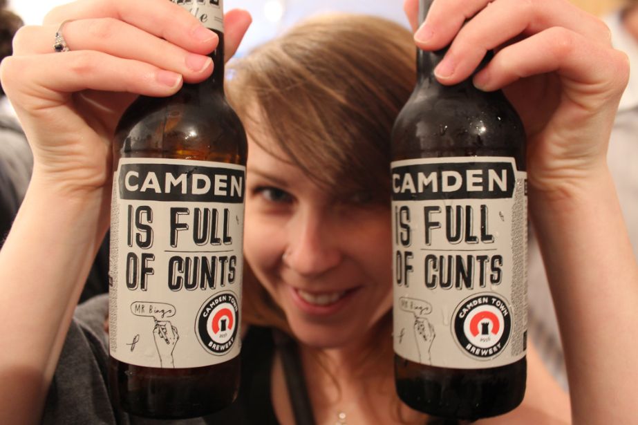 Drinking beer from cunts