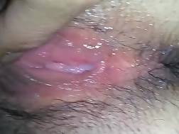 Dripping wet pussy close up cum