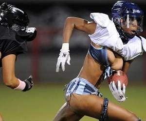 Overwhelm Usual London Lingerie football league oops - threesome sex pics