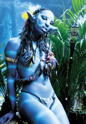 Sexy blue avatar naked