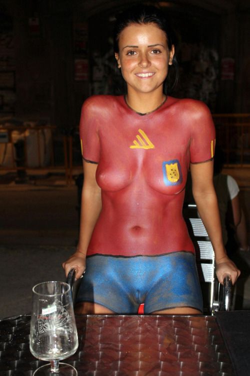 Adult pussy body paint
