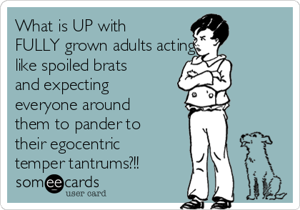 Things adult throwing tantrum