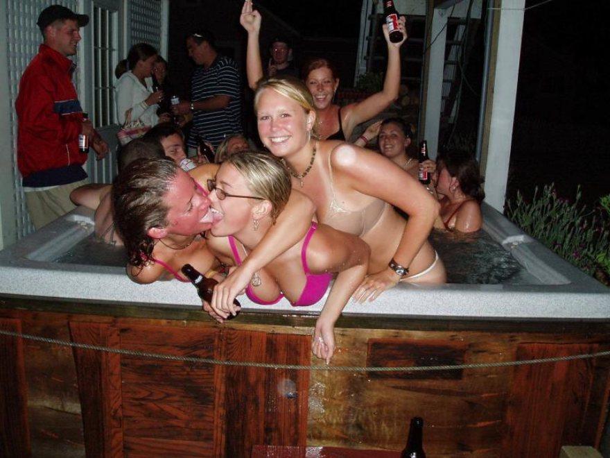 Nude hot tub wives