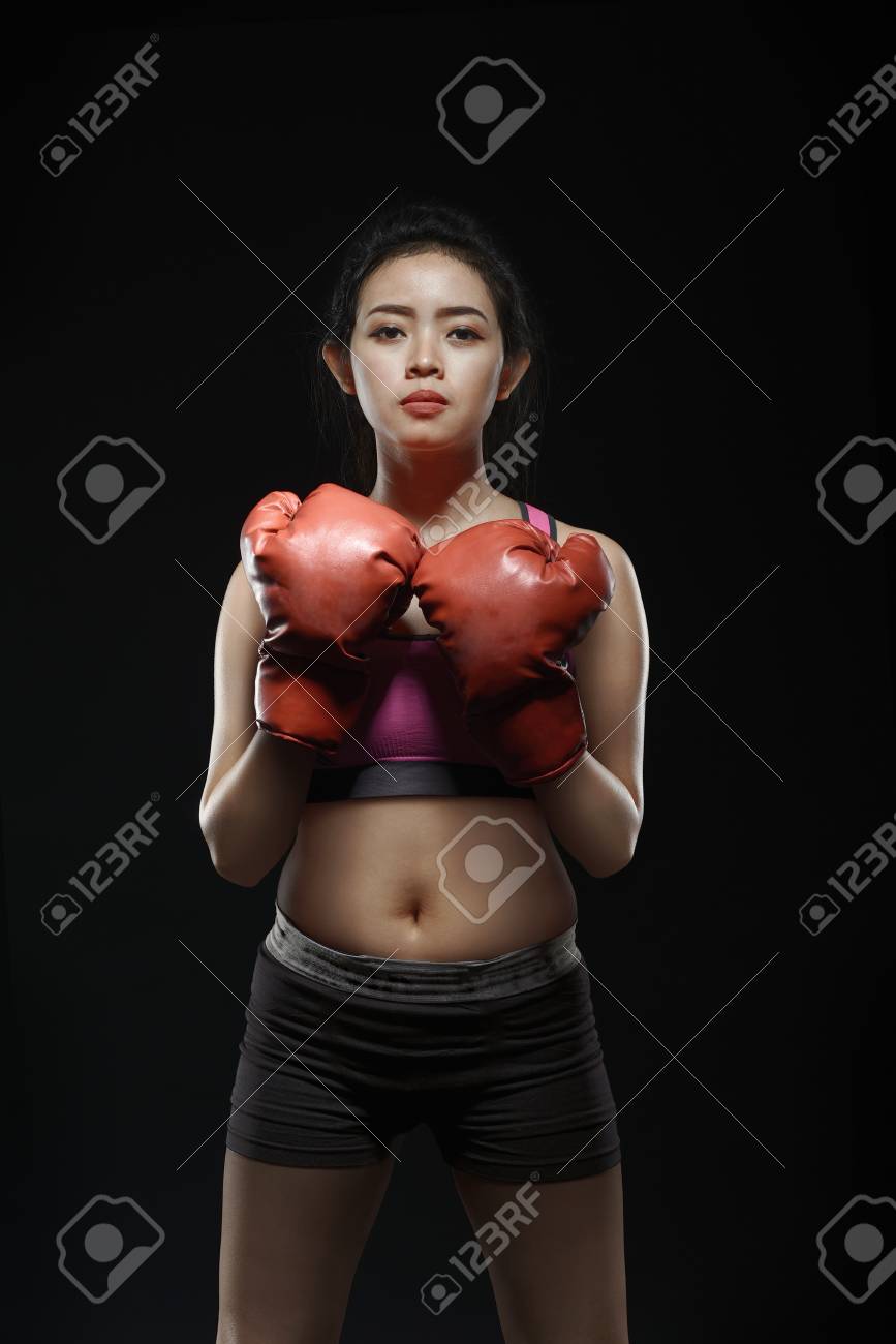 Sexy asian girl boxing