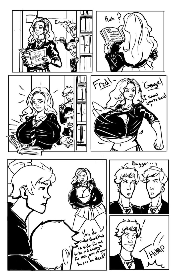Potter hermione boobs comic harry