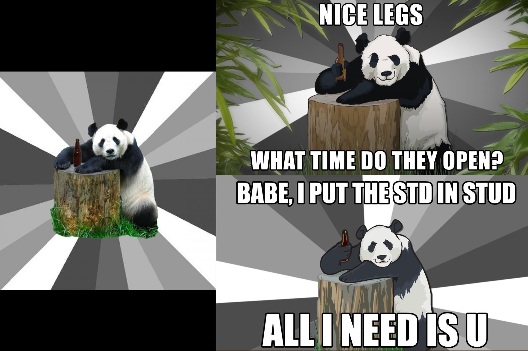Pickup line panda meme