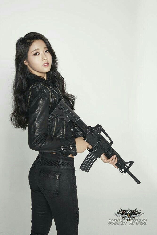 Asian girls with guns