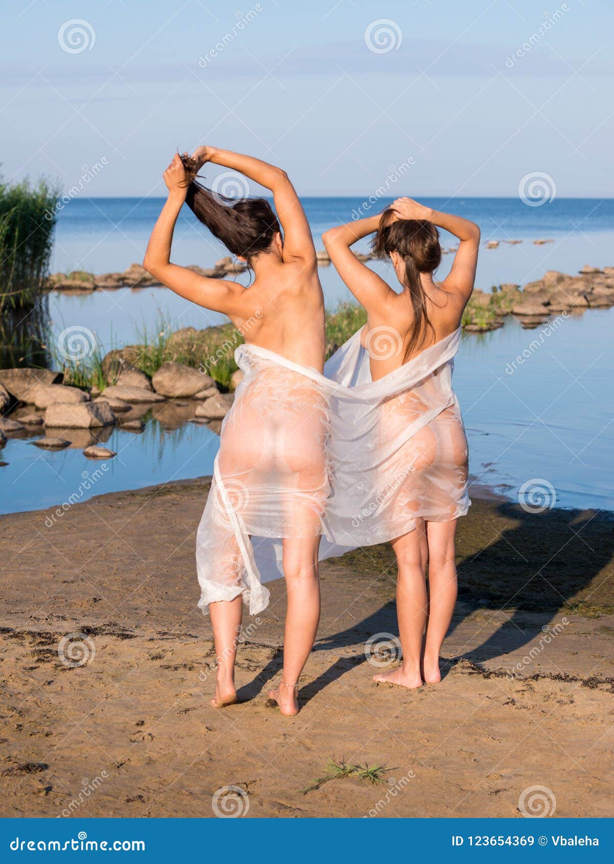 Nude women in beach