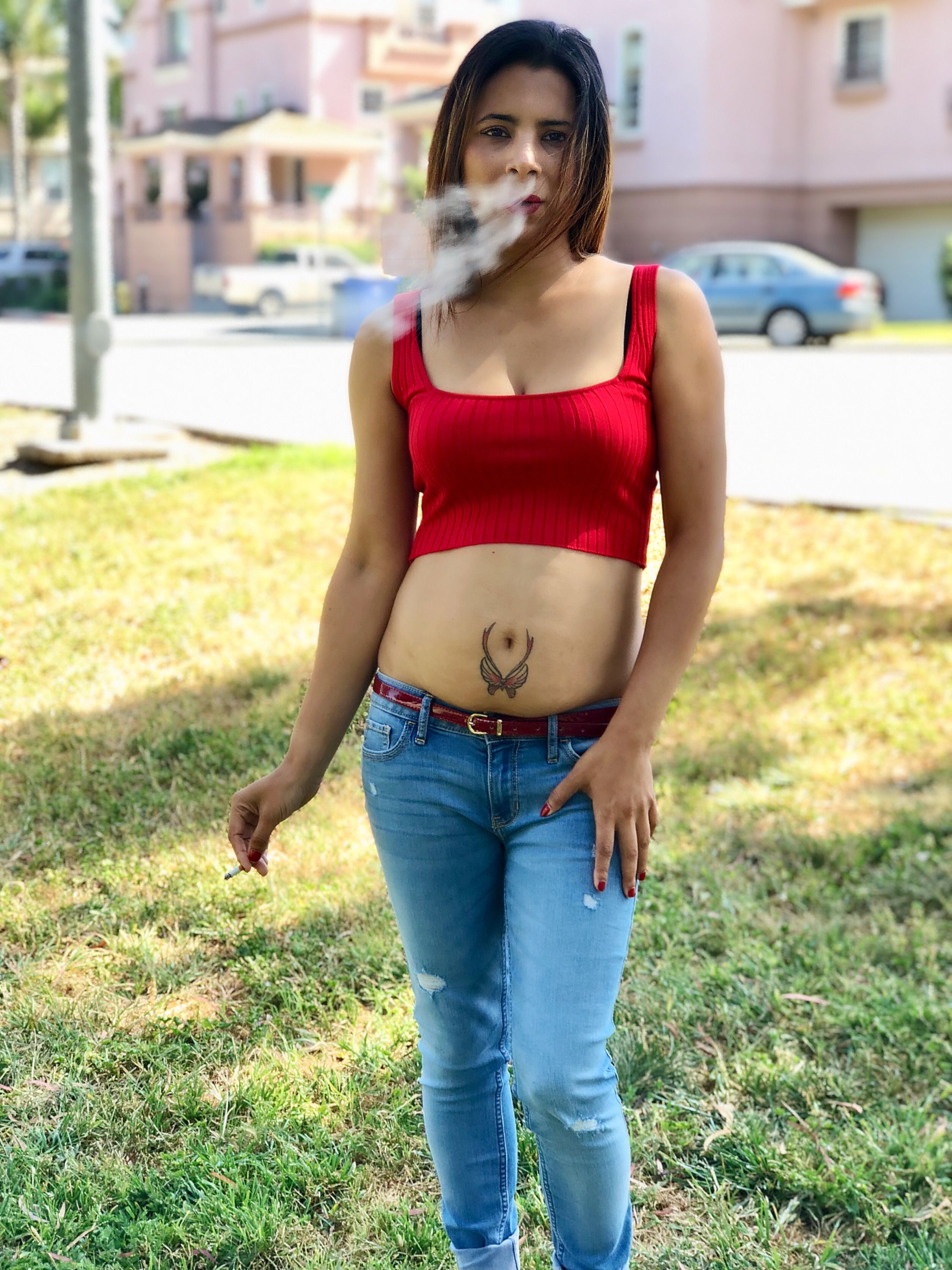 Hot indian girl smoking