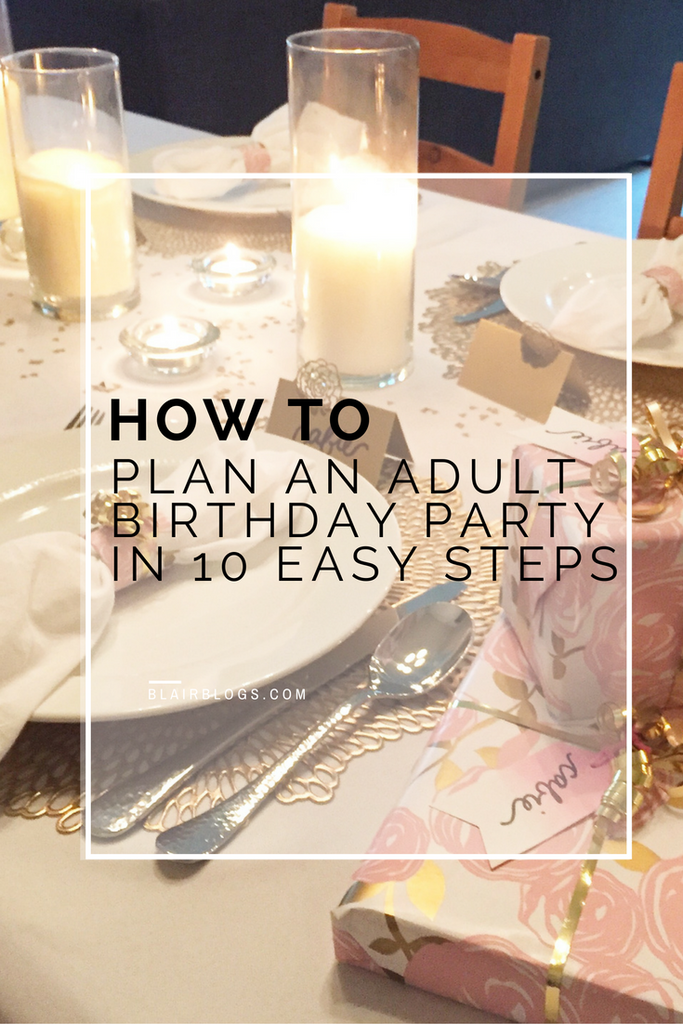 Adult birthday party plan