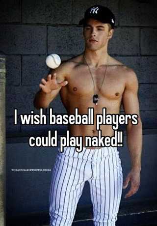 Naked men beisbol players