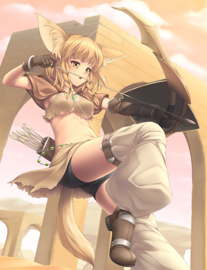 Anime girl blonde nude