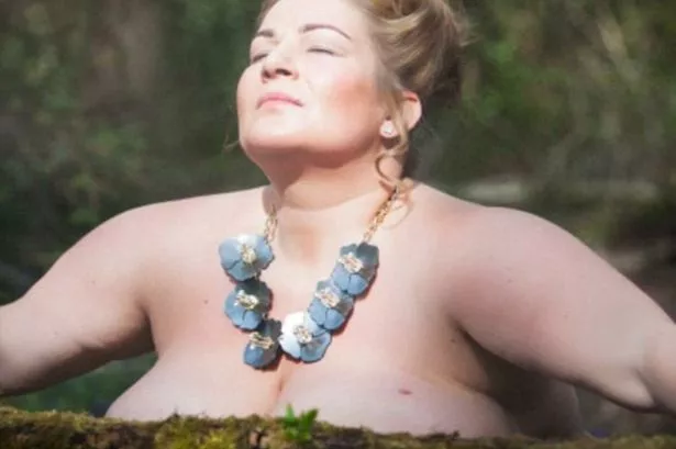 Plus size model topless