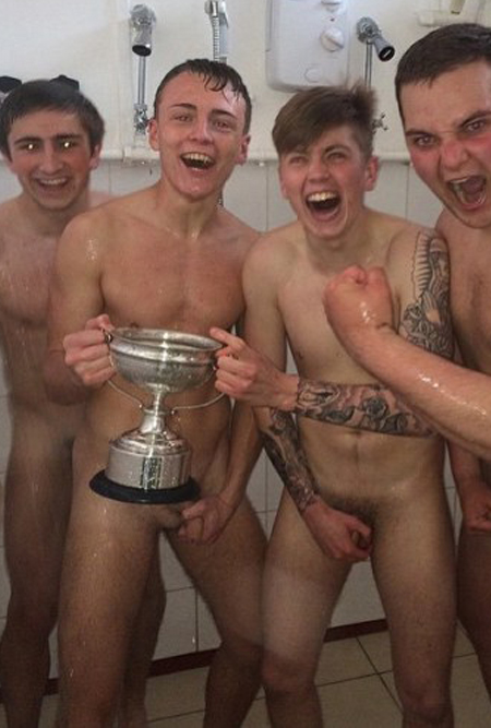 Naked locker room boys