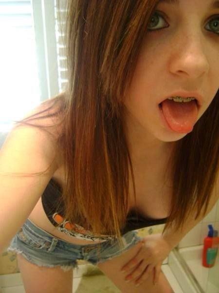 Teens girls braces emo with