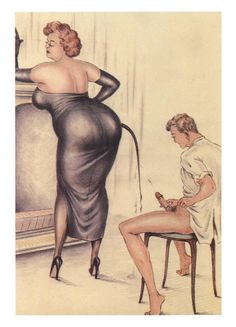 Vintage erotic art bbw