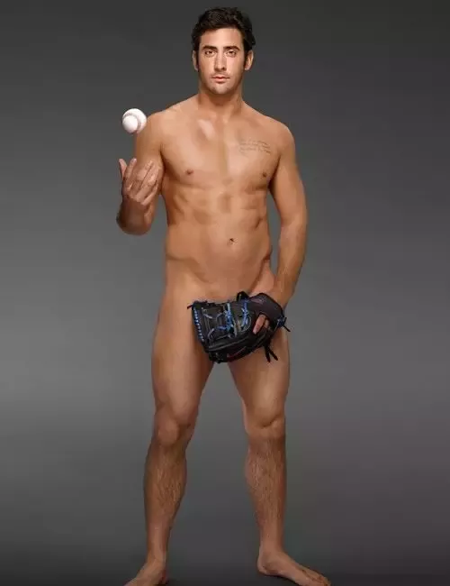 Naked men beisbol players