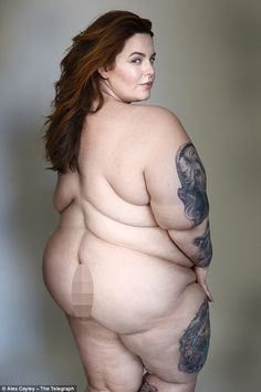 Plus size model topless