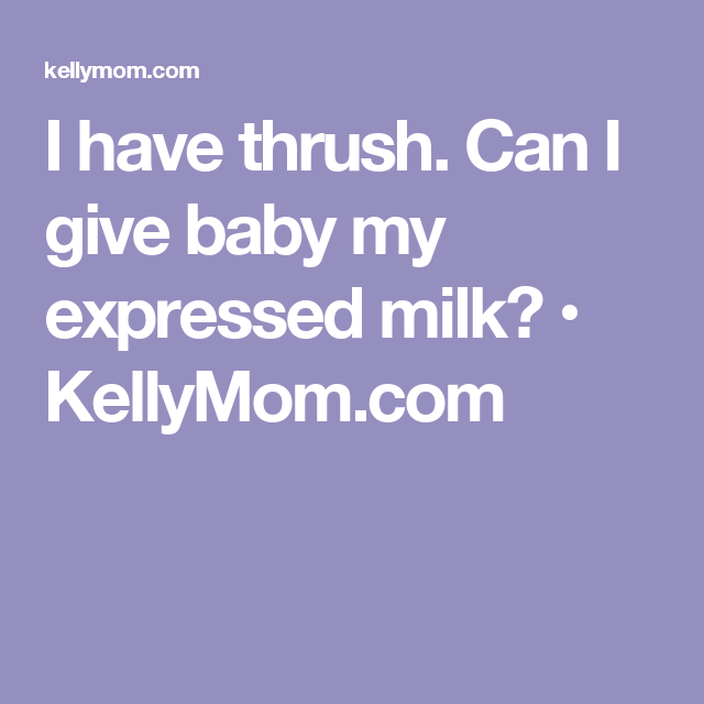 Breast thrush with freezing milk
